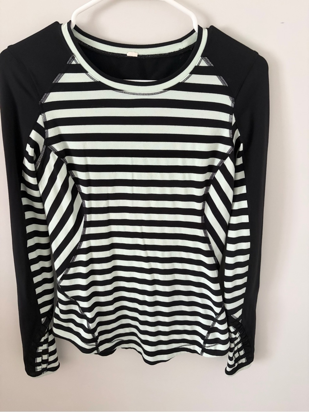 Striped Long-Sleeve lululemon athletica Top - Black & Mint